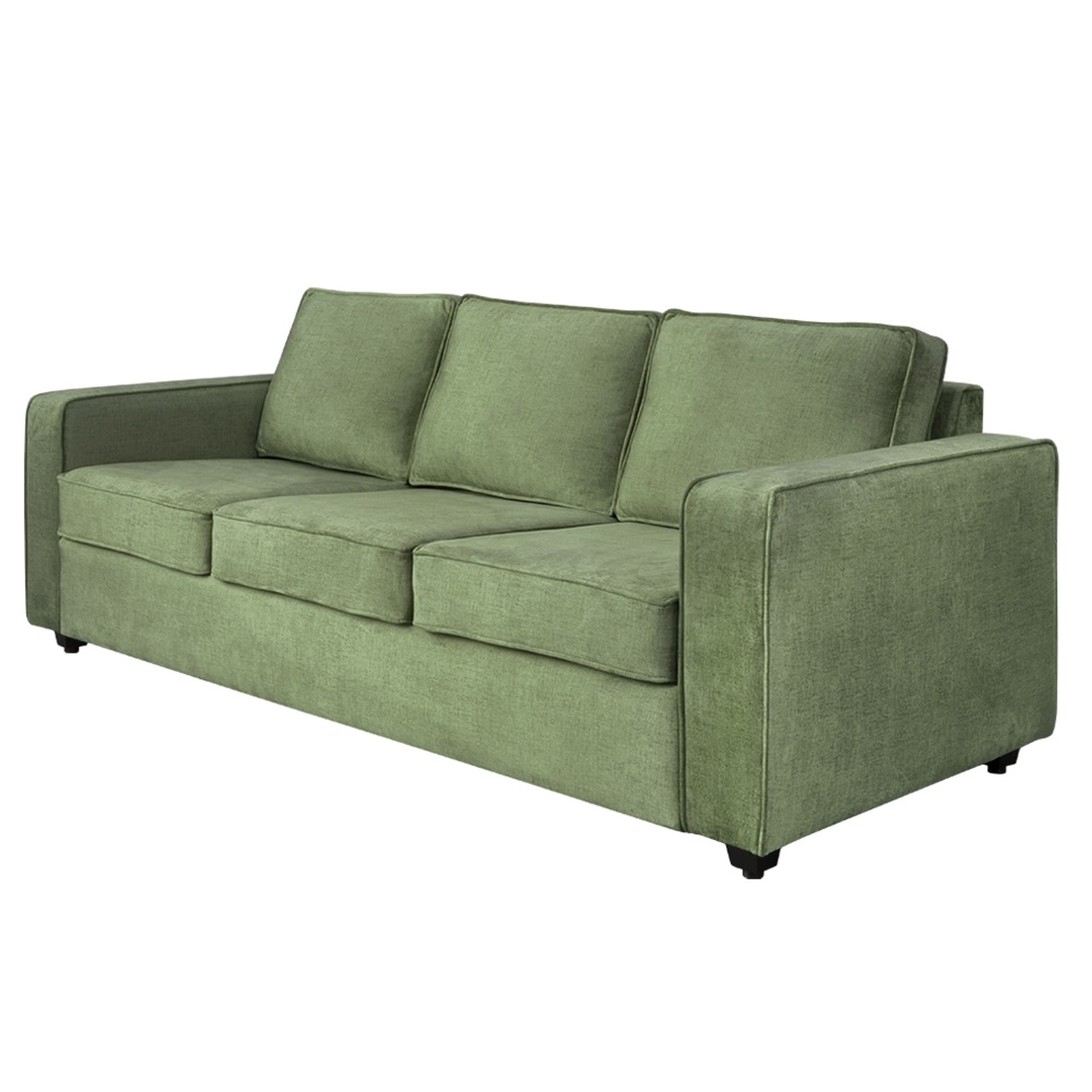 VERDE AXIS LUXURY 3-SEATER SOFA - WOODEN MANGO