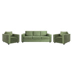 VERDE AXIS LUXURY 3-SEATER SOFA - WOODEN MANGO