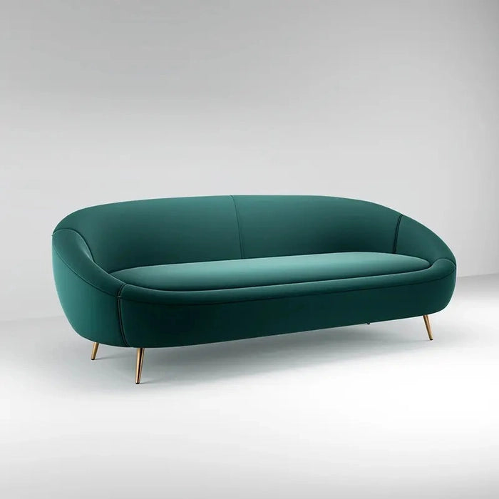 VERDEA CURVE GREEN UPHOLSTERED 3-SEATER SOFA