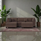 MILANO LUXE L-SHAPE SECTIONAL SOFA WITH OTTOMAN