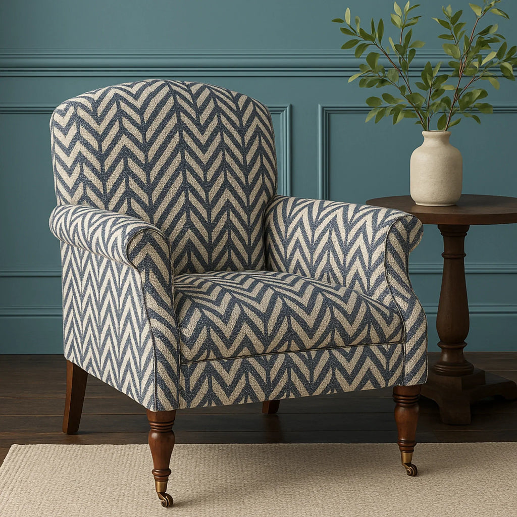 ZARA CHEVRON LUXURY ACCENT CHAIR