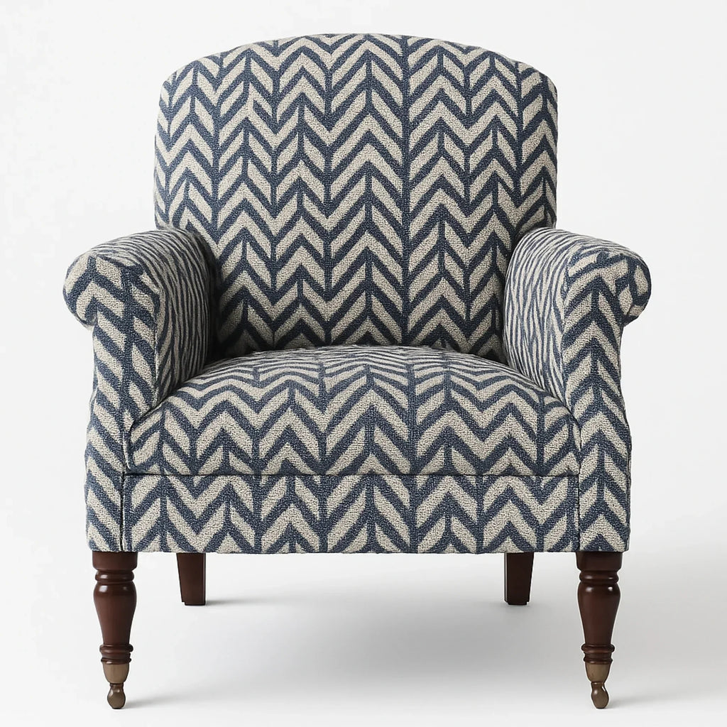 ZARA CHEVRON LUXURY ACCENT CHAIR