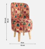 MEHER HERITAGE PRINT ACCENT CHAIR WITH OTTOMAN