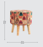 MEHER HERITAGE PRINT ACCENT CHAIR WITH OTTOMAN