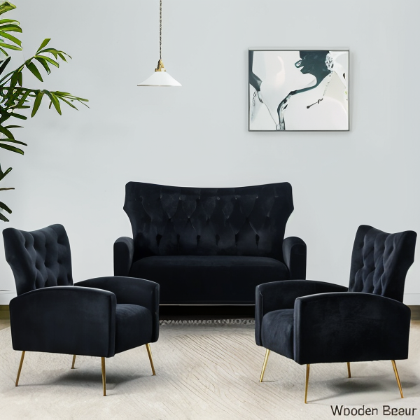 REGALIA GREEN SOFA SET 4 SEATHER