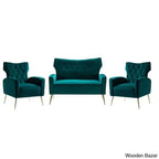 REGALIA GREEN SOFA SET 4 SEATHER