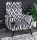 ZARA CHEVRON STATEMENT ACCENT CHAIR