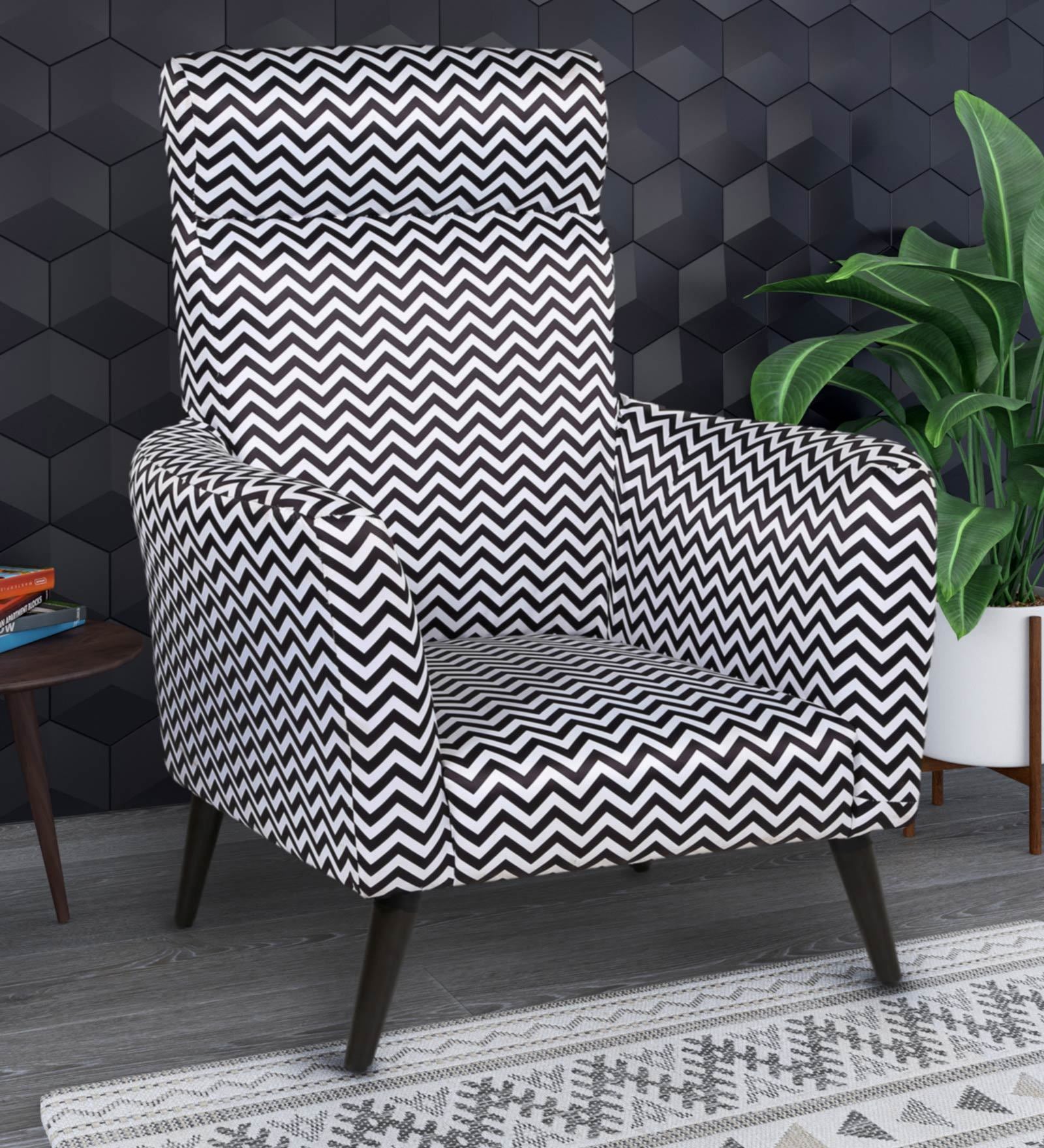 ZARA CHEVRON STATEMENT ACCENT CHAIR