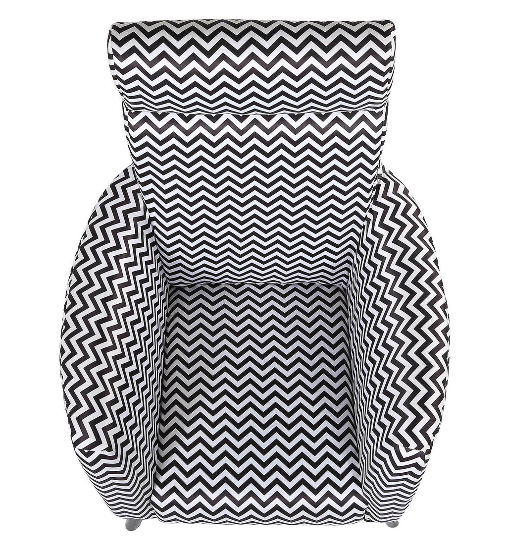 ZARA CHEVRON STATEMENT ACCENT CHAIR