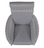 ZARA CHEVRON STATEMENT ACCENT CHAIR