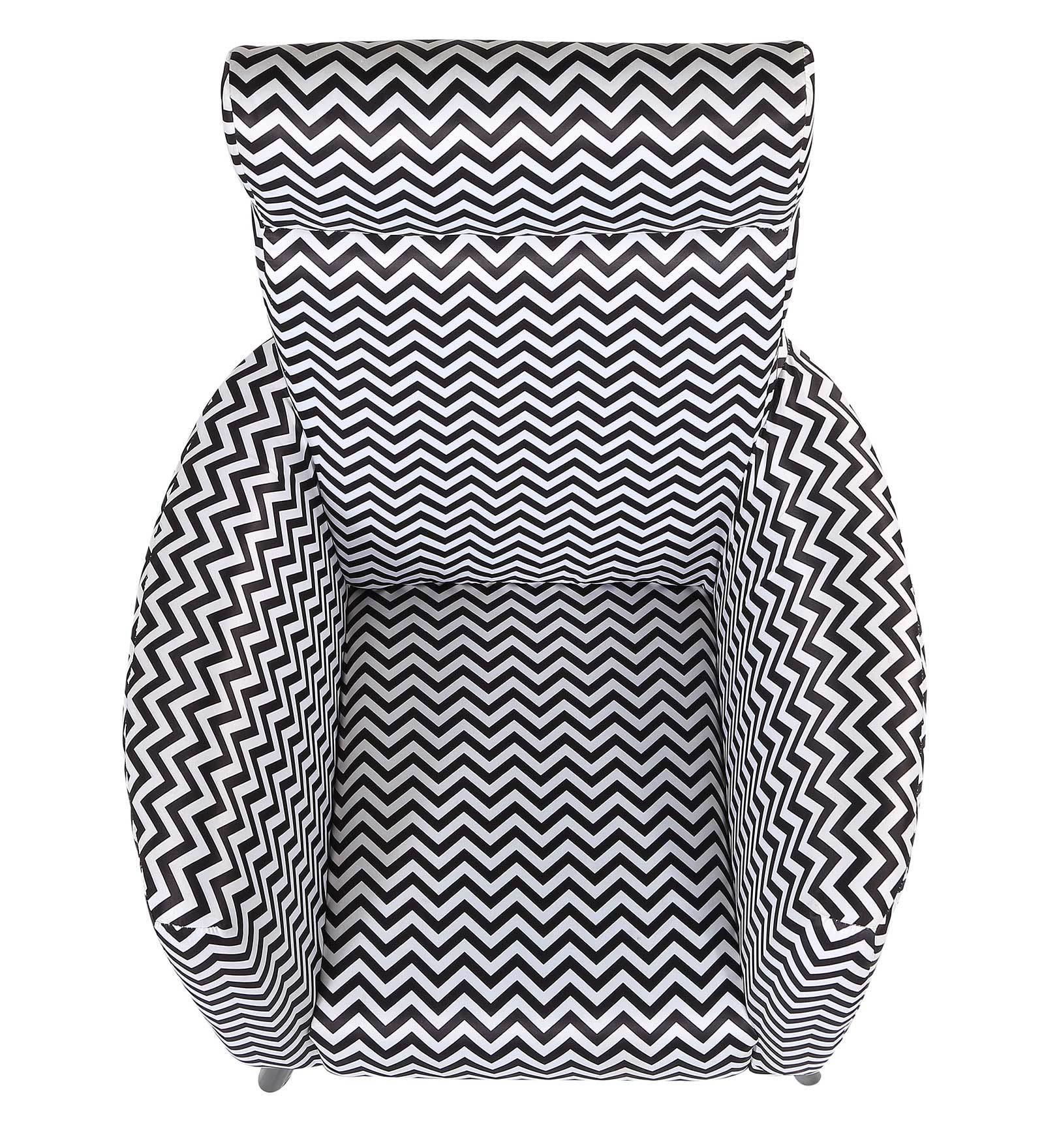 ZARA CHEVRON STATEMENT ACCENT CHAIR