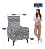 ZARA CHEVRON STATEMENT ACCENT CHAIR