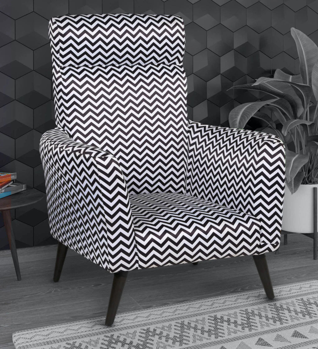 ZARA CHEVRON STATEMENT ACCENT CHAIR