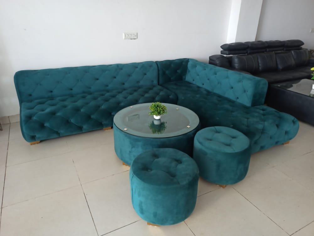 REGALIA GREEN SOFA SET 4 SEATHER
