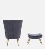 ROYALE TUFTED LOUNGE CHAIR WITH OTTOMAN