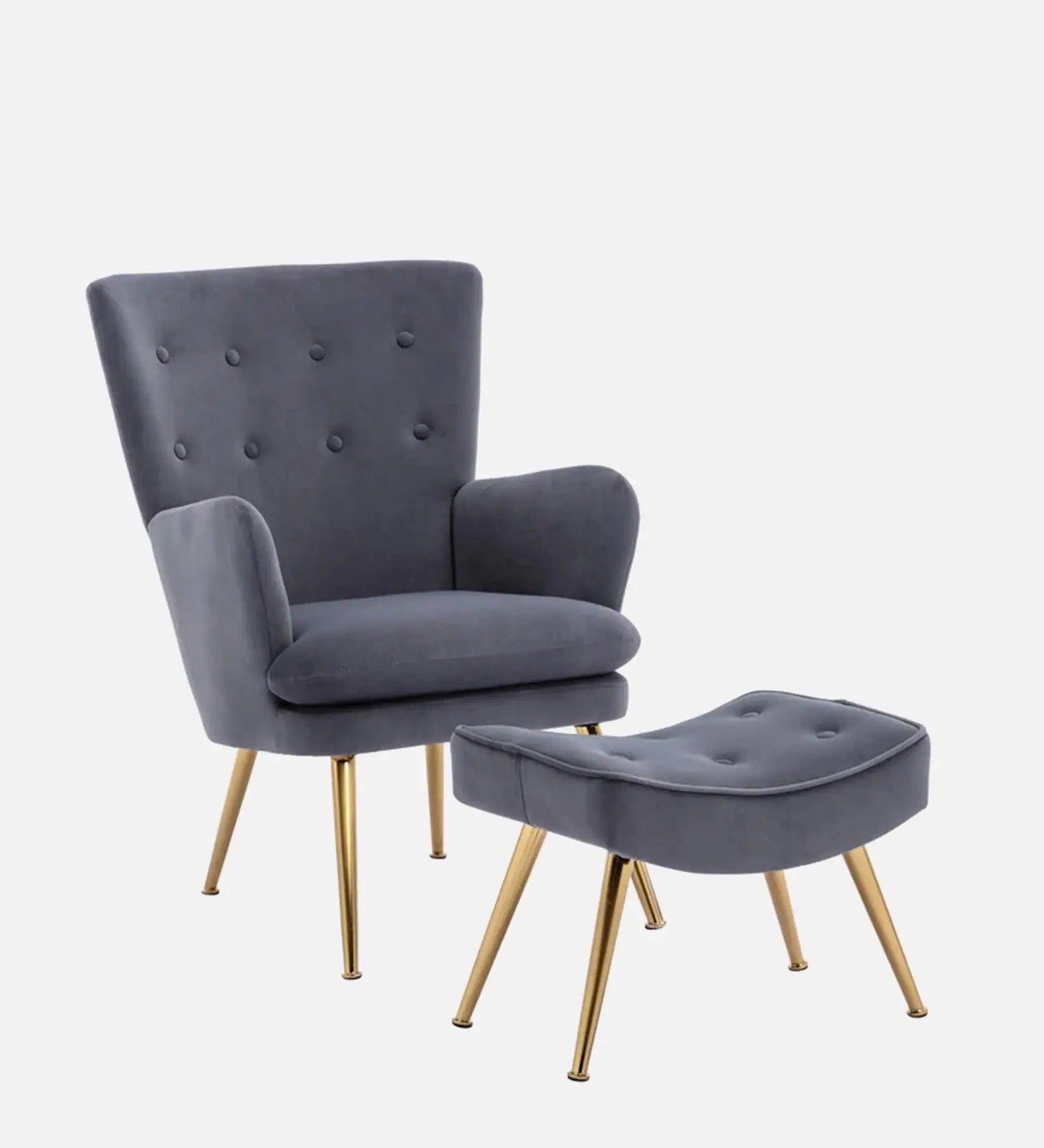 ROYALE TUFTED LOUNGE CHAIR WITH OTTOMAN