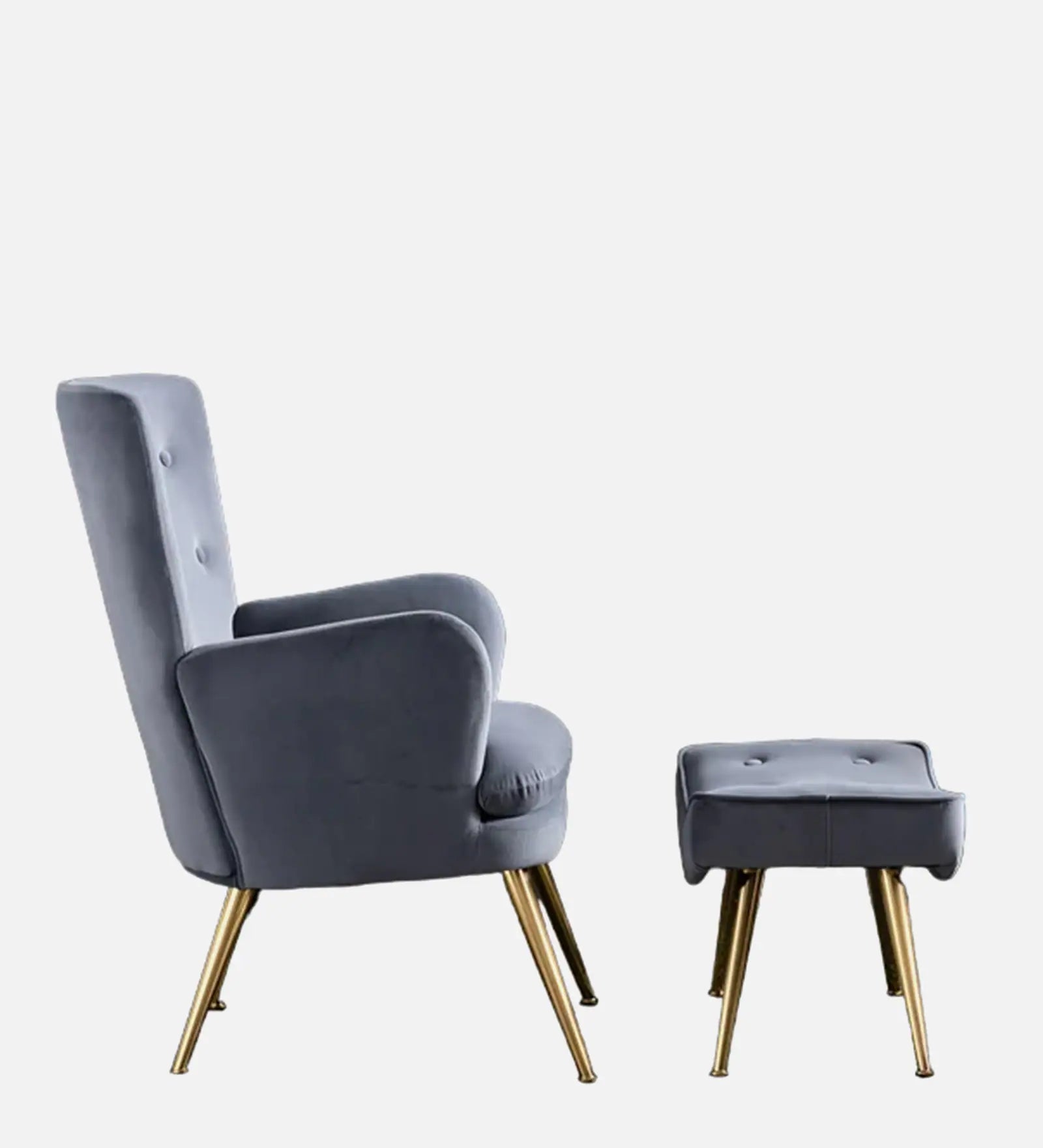 ROYALE TUFTED LOUNGE CHAIR WITH OTTOMAN